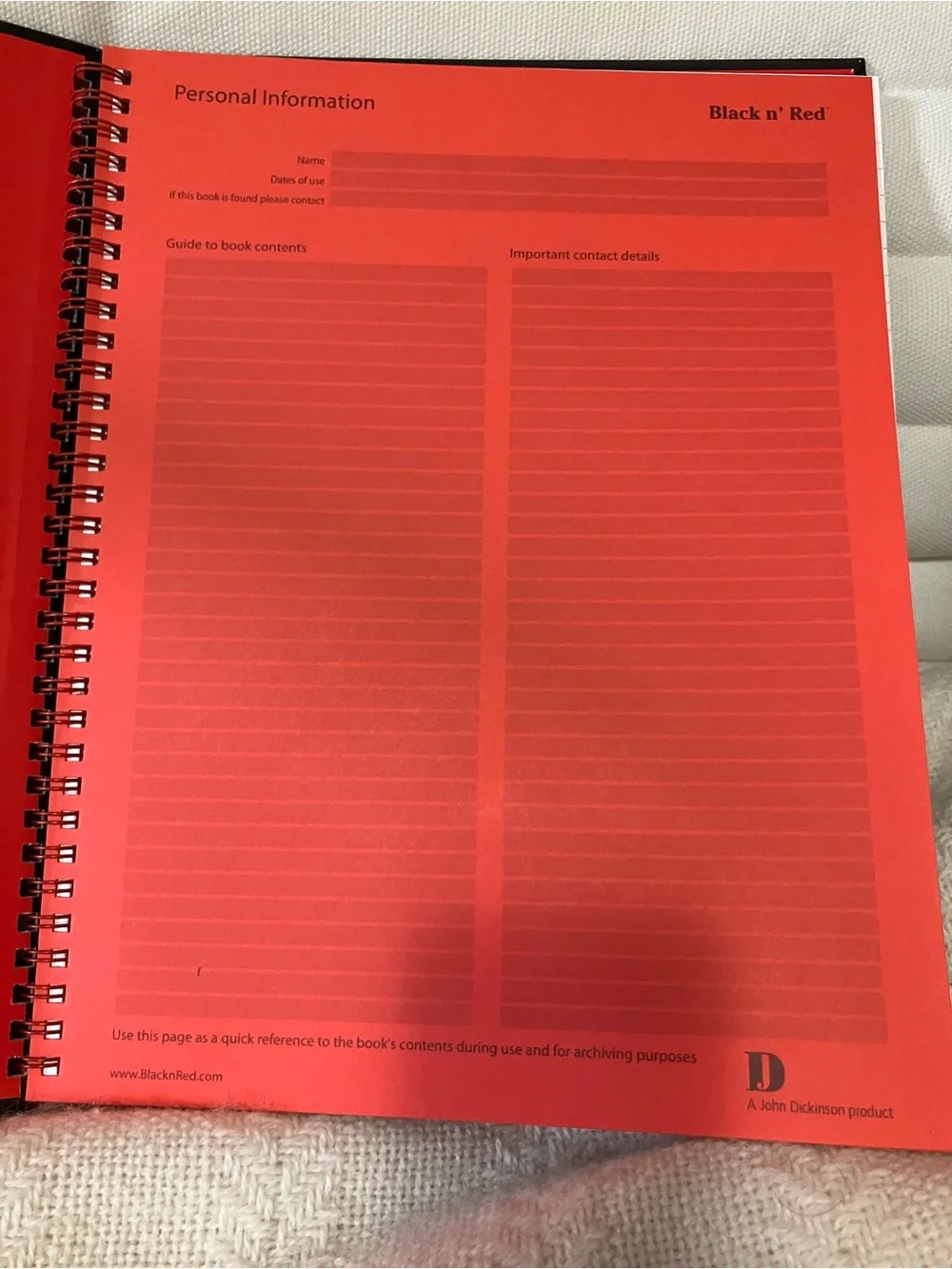 New Black n' Red Ruled and Perforated Spiral Binding Premium Notebooks